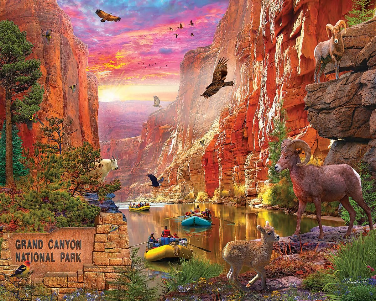 Amazon.com: White Mountain 1000 Piece Jigsaw Puzzle, Grand Canyon